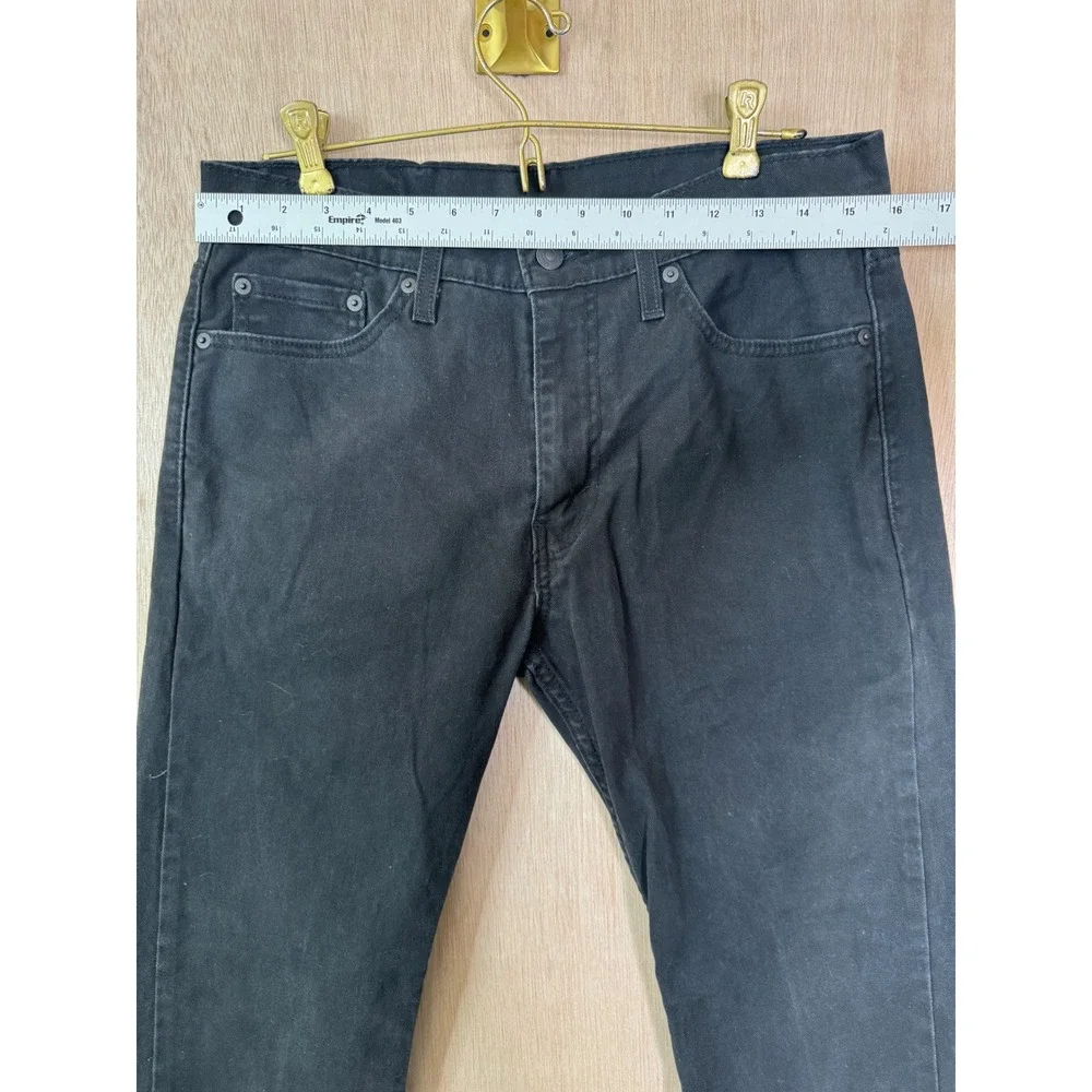Levis 513 Slim Straight Jeans Mens 31x30 Black Denim Pants 513-0590